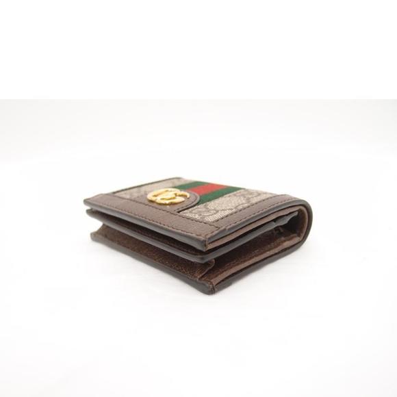 GUCCI GG Supreme Bi-Fold Wallet Ophidia Wallet Brown - Picture 3 of 7